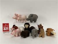 Assortment of 14 Soft Animal Toys