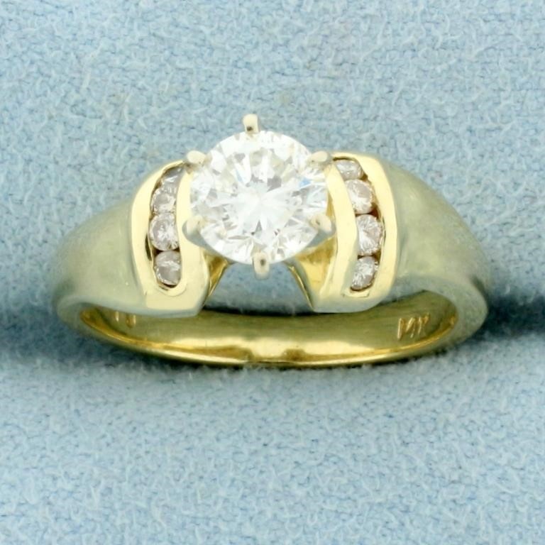 Diamond Engagement Ring in 14K Yellow Gold