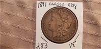 1891CC Morgan Dollar VF