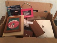 Box of Assorted Picture Frames & More