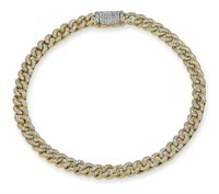 .70 Ct Diamond Cuban Link Bracelet 14 Kt
