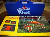 Labatt's Blue-folding Table/ Chairs Combo