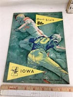 1960 Iowa vs Ohio State Football Program, 8” x 10
