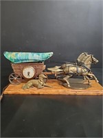 Vintage Horse & Buggy Clock