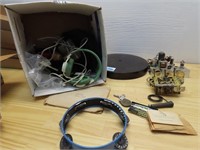 Vintage clock, electronics parts & misc.