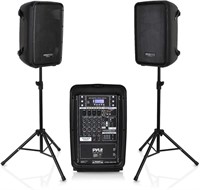 Pyle PA Speaker DJ Mixer Bundle