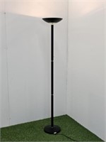 BLACK METAL TORCHERE LAMPS - 72" TALL