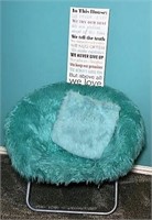 Fuzzy Chair & Wall Plaques