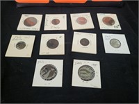 GROUP LOT OF VARIOUS ITALY COINS 1800-1900'S
