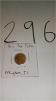 1/4 CENT TAX TOKEN, EFFINGHAM, IL