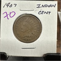 1907 INDIAN HEAD PENNY CENT