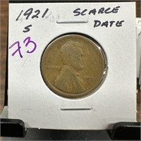 1921-S WHEAT PENNY CENT SCARCE DATE