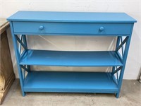 Painted 3 Tier Console Table with Drawer
