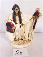 Ceramic Native American Statue