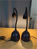 2 New LED Desk Lamps adjustable  Black