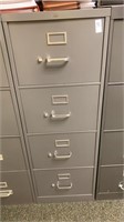 Metal grey 4 drawer office cabinet, 18 x 52 x 26