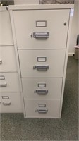 Metal 4 drawer office cabinet. 20 x 52 x 28 1/2
