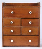 Primitive 6 Drawer Cabinet Wall Mounted