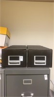 Bankers back sliding file cabinet, lot of two, 8