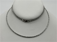 Fine Sterling Silver "RL" Fancy Chain Necklace