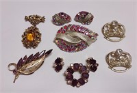 Rhinestone Brooches & Earrings