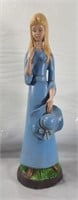 Young Girl Figurine Porcelain 12"