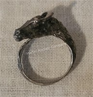 (S2) Sterling Horse Wrap Ring