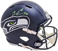 Chris Carson Autographed Seahawks Blue Helmet