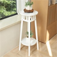 Unho Wood Stand: 2 Pack Tall Round Table