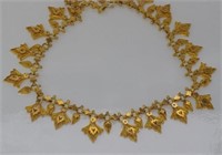 Intricate 18ct yellow gold necklace