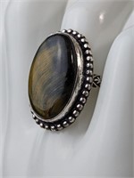 925 TIGERS EYE RING