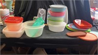 Tupperware on the right, others on left