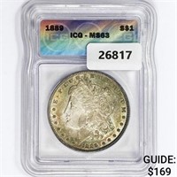 1889 Morgan Silver Dollar ICG MS63