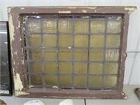 34”x28” Leaded Glass Window.