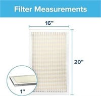 Filtrete 16x20x1 Air Filter, MPR 300, MERV 5, Cle