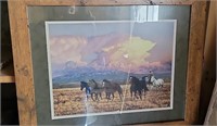 Framed AT Cox Horse Print