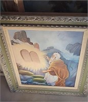 Framed Religious Oil on Canvas