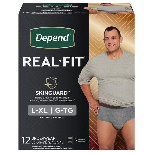 Depend Incontinence Underwear for Men L-XL