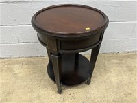 Circular Modern Mahogany End Table