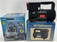 Wet & Dry Auto Vacuum & 220 PSI Air Compressor