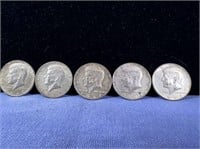 (5PCS) 1967 & 1968 KENNEDY HALF DOLLARS
