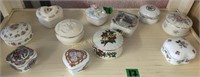 Ceramic Powder Jar music boxes. Heritage House