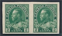 CANADA #137 IMPERF PAIR MINT VF H