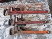 3 ridgid pipe wrenches