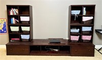 3 Pc TV Cabinet & Side Storage Cubbies - Ck Pics,