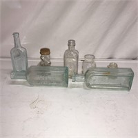 Vintage Glass Bottles Some Medicine