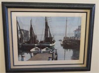 “Main Street Dock” framed Nautical print by