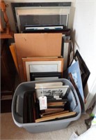 Large frame lot, print lot and artwork lot to