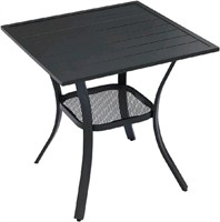 VICLLAX Small Square Outdoor Patio Table 27.5"x 27
