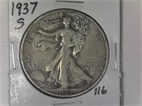 1937-S Walking Liberty Half Dollar